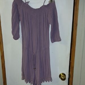 Maurices Dusty Purple Smocked Blouse